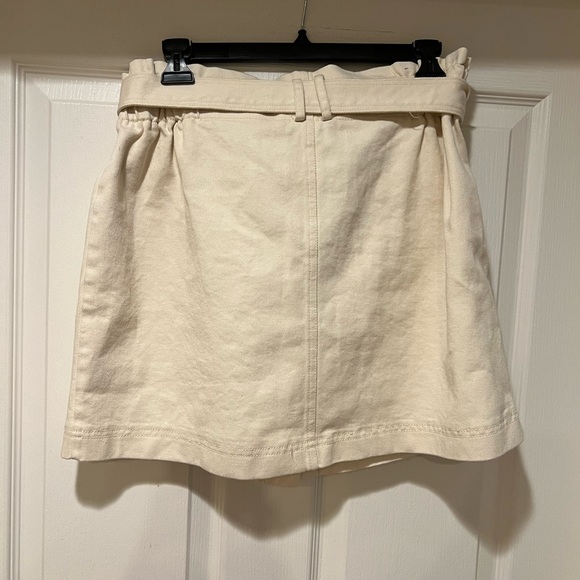 NWT Zara cream button bow belt skirt - Picture 4 of 7